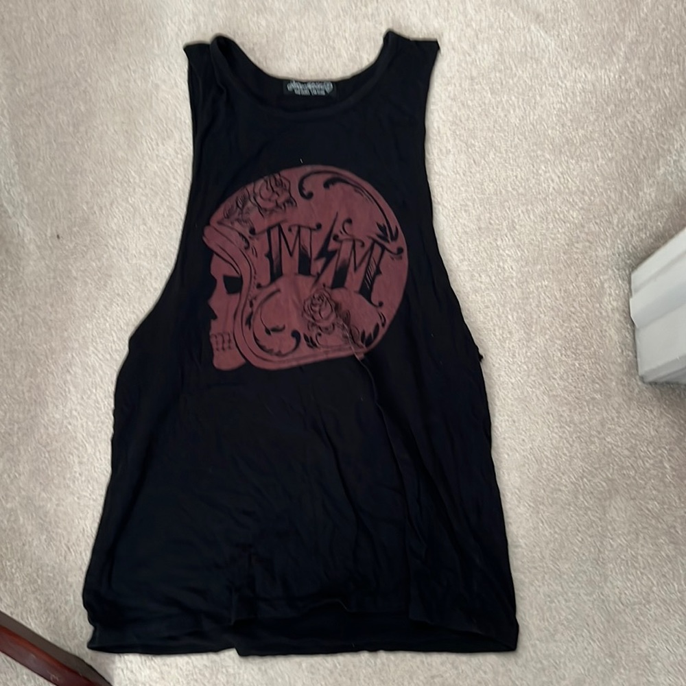 Black tank top
